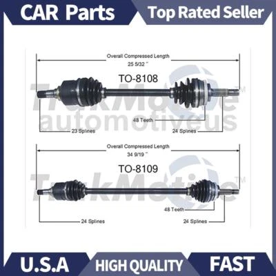 Front CV Axle Shaft CV Joint 2X TrakMotive For Toyota Echo 2001 2002 2003 2004 - Image 1 of 3