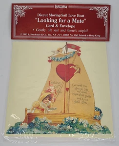 Diecut Valentine's Day Card Shackman 1993 "Looking For A Mate" Vintage #9262 - Picture 1 of 4
