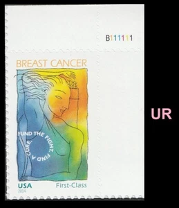 US B5 Breast Cancer first class semipostal plate single UR B1111111 MNH 2014 - Picture 1 of 1