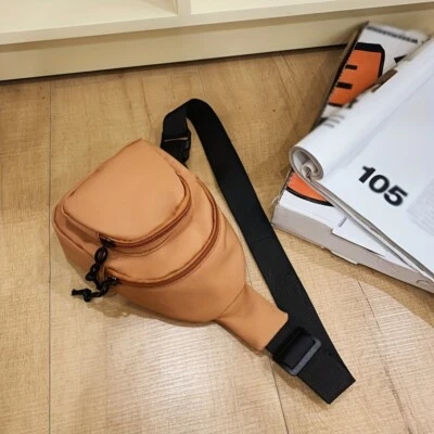 Hombres Mujeres Bandolera Bolso de Hombro Nylon Pecho Paquete Bandolera Viaje Mini Teléfono Paquete Foto 1 de 4