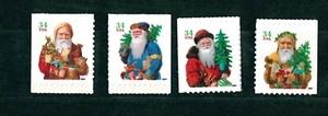 US Scott # 3541 - 3544 / Set of 4 Singles Christmas Santa From BK286 - Picture 1 of 1