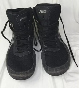 Size 9.5 Asics Matflex 6 Men's Black Silver White Wrestling Shoes 1081A021 - Picture 1 of 22
