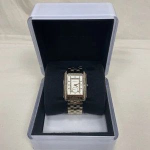 DKNY Goldtone Stainless Steel Chronograph Watch Crystal Bezel - Picture 1 of 6