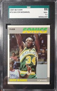 1987-88 Fleer Basketball [Base] #73 Xavier McDaniel SEA NCAA HOF NM+ SGC 7.5(86) - Bild 1 von 12
