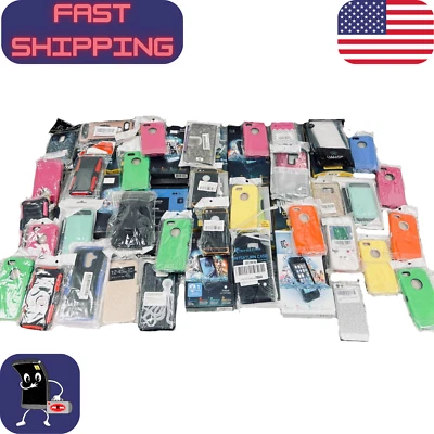 50 Phone Cases Mix Older Models iPhone 4/4S/5/5S/5C/SE Samsung S5/S6 Lot 2 - Image 1 of 4
