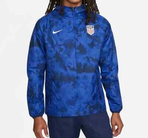 Chaqueta cortavientos de fútbol con cremallera completa azul equipo Nike para hombre de EE. UU. DN1082-302 L NUEVA SIN ETIQUETAS - Imagen 1 de 5