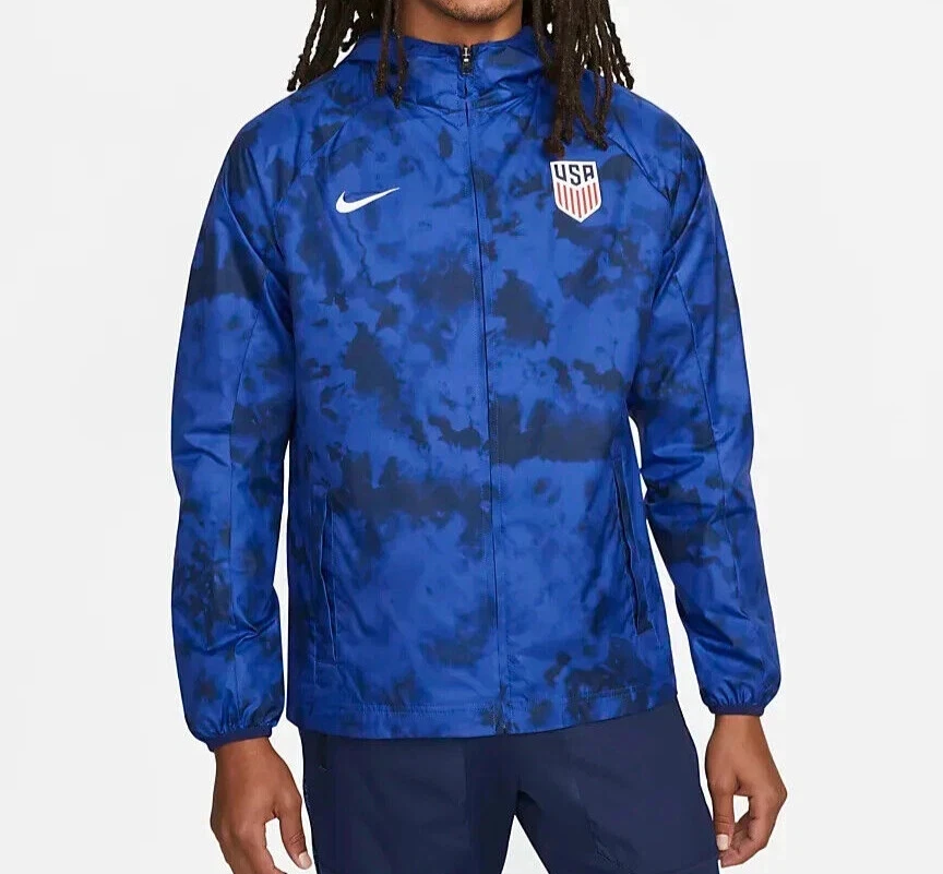 Nike USMNT US National Team Size Small Blue Windbreaker Soccer Jacket DN1084-452