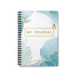 Watercolor Hardcover Spiral Bound Journal , Lined Notebook, 6x8 - Picture 1 of 5