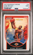 PSA 9 2007-08 Bowman Chrome Kobe Bryant Refrator Card #24 /299!