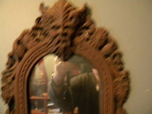 Very Rare Antique Demon Faced Cast Iron Mirror - Stunning - Exactly as created - Picture 1 of 2