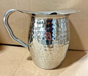 Winco 3 Qt - Stainless Steel Hammered Pitcher with ice catcher WPB-3CH *NEW - Picture 1 of 5