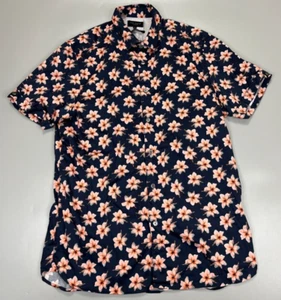 Men's Ted Baker Shirt Floral Pattern Short Sleeve Shirt Size 4 - Picture 1 of 7