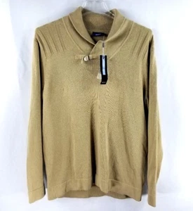 Mexx Mens Heavy Sweater Cowl Neck Strap Long Sleeve Beige Size Large - NWT - Picture 1 of 4