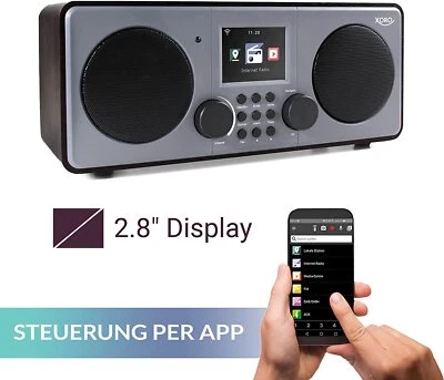 Internetradio DAB Radio XORO DAB 600 IR V3 WLAN Internet Web Bluetooth USB MP3 - Bild 1 von 4