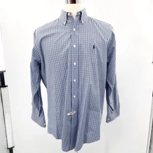 Ralph Lauren Polo Men’s Yarmouth 100% Cotton Checked Oxford Shirt 15.5 - 32/33 - Picture 1 of 9