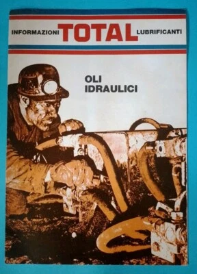 TOTAL OLI IDRAULICI INFORMAZIONI LUBRIFICANTI AUTO GARAGE VINTAGE brochure 1972 - Immagine 1 di 4