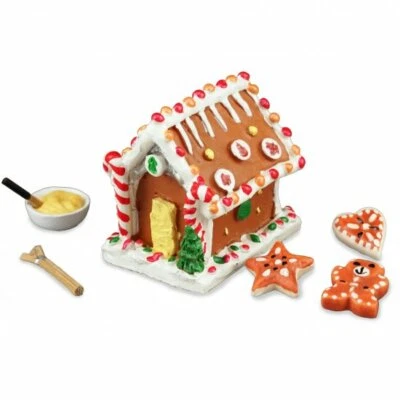 Dollhouse Miniature Christmas Gingerbread House Reutter Porcelain 1:12scale D249 Foto 1 de 2