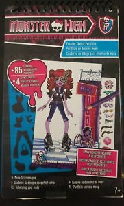Portfolio de croquis de mode Monster High Kids avec 85 autocollants 4 feuilles de pochoir