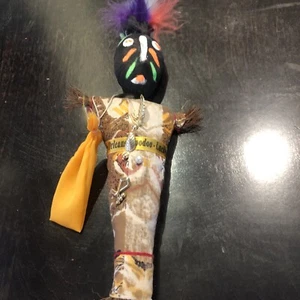 Vintage Voodoo Doll New Orleans With Pins Bag Lucky Voodoo Magic. - Picture 1 of 7