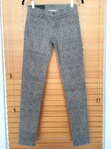 ARMANI EXCHANGE Women's NWOT Sz 25 Herringbone Jambe Etroit Cotton Skinny Pants - Picture 1 of 12