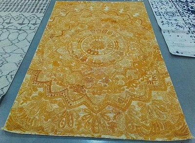 Ковер со сломанной резьбой ЖЕЛТЫЙ цвета слоновой кости 5 футов 0 дюймов x 8 футов 0 дюймов сниженная цена 1172781804 MRQ110E-5 - Изображение 1 из 4