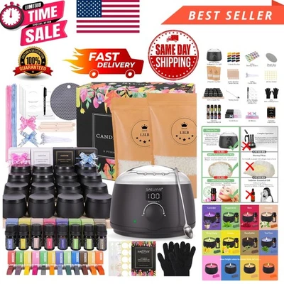 Стартовый набор для изготовления свечей с плавильным котлом для воска — забавная идея подарка для взрослых - Изображение 1 из 4