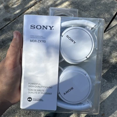 Sony MDR-ZX110 Ear-Pad (On the Ear) Headband Headphones - White - Image 1 of 2