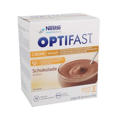 NESTLÉ HEALTH SCIENCE GMBH OPTIFAST Creme 8 x 55g Schokolade Pudding PZN 15875566 Diät (54,32 EUR/kg)
