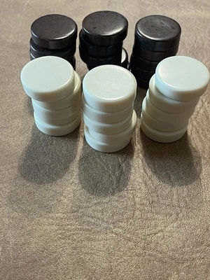 VTG 30 PIECES Cardinal REPLACEMENT PARTS BACKGAMMON CHIPS SPeckled Brown & IVORY - Image 1 of 4