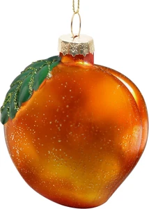 Pfirsich Mini Weihnachtsschmuck, Obst mundgeblasen Glas klein Ornament für Weihnachten T - Bild 1 von 7