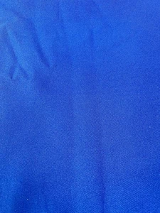 Cobalt Blue Solid Polyester Fabric 1.75 Yards 58" Wide Vintage Medium Weight - Picture 1 of 3