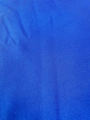 Cobalt Blue Solid Polyester Fabric 1.75 Yards 58" Wide Vintage Medium Weight - Image 1 of 3