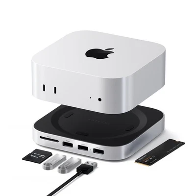 Mac mini M4 Hub & Stand with NVMe SSD Enclosure, Mac mini M4 Dock with 2xUSB ... - Image 1 of 4