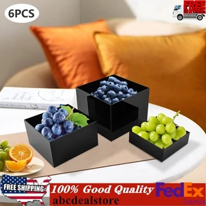 6 Stück Acryl Display Riser Acryl Boxen Acryl Display Nesting Cubes Schwarz - Bild 1 von 14
