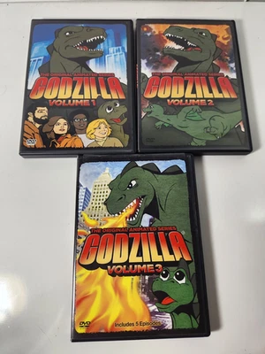 Godzilla: The Original Animated Series - Volumes 1-3 - Out of Print OOP HTF - Image 1 of 4