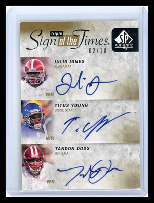 Tandon Doss Titus Young Julio Jones - 2011 Upper Deck SP Authentic  02/10 - Image 1 of 2
