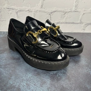 Jeffrey Campbell Portina Plateau Chunky Halbschuhe Lackleder Academia Gr. 6 - Bild 1 von 7