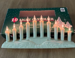 Set of 2 Vintage In Box Christmas 10 Light Electric Candolier Drip Candles - Picture 1 of 10