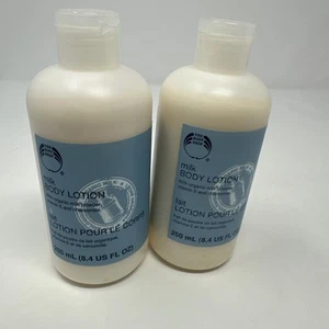 The Body Shop MILK BODY LOTION, 250ml,/8.4 fl. oz. X2 Rare Discontinued - Picture 1 of 5