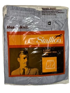 Vintage Healthknit Stallion Boxershorts Unterwäsche Herren Größe 36 mittelgrau grau - Bild 1 von 9