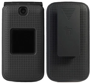 Coque Rigide Et Clip De Ceinture Pour ALCATEL GO FLIP V, MYFLIP, QUICKFLIP - Picture 1 of 42