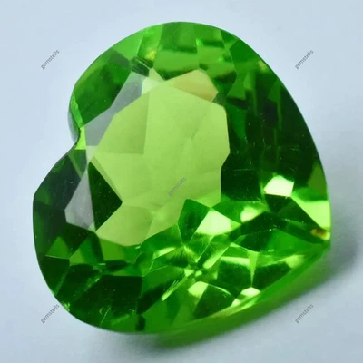 Beautiful Heart Shape 19 Ct Natural Green Peridot CERTIFIED Rare Loose Gemstone - Image 1 of 4
