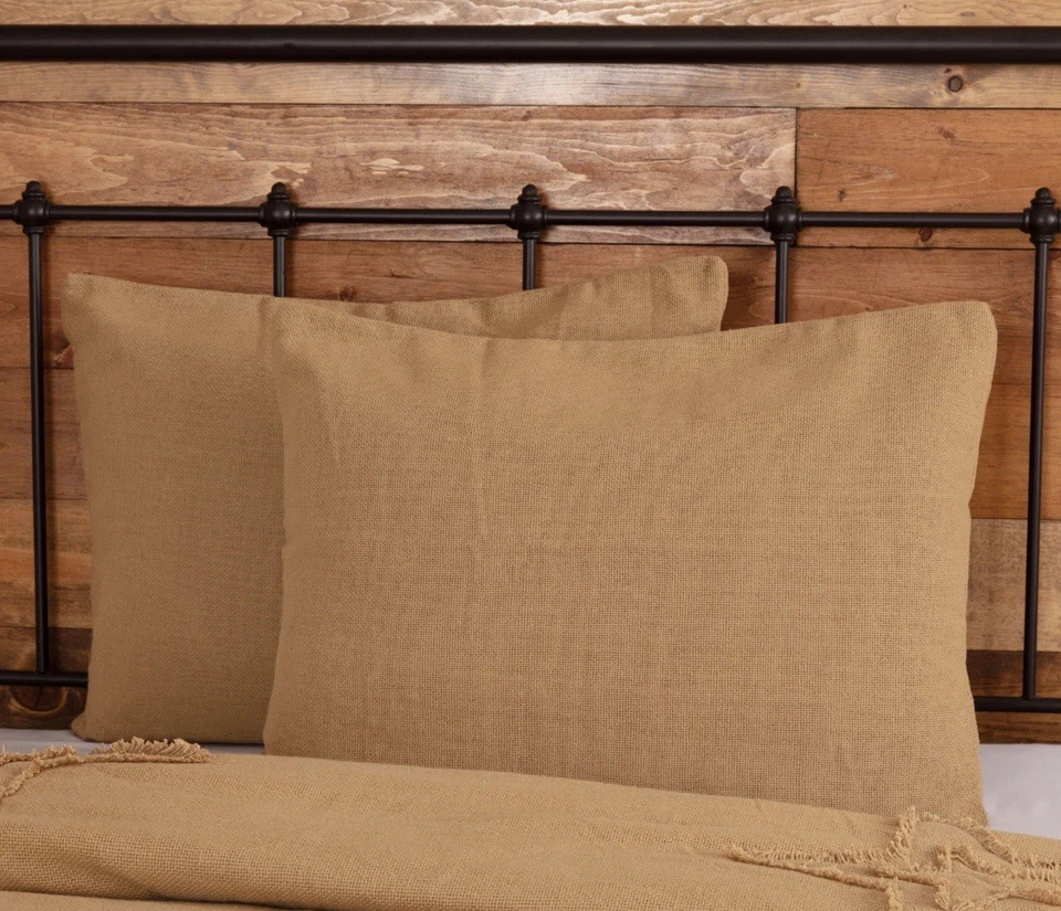 VHC Brands 18321 Burlap Natural Standard Sham 21 X 27