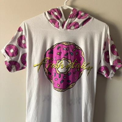 Pulôver com capuz Fresh Laundry rosa médio donut - Imagem 1 de 4