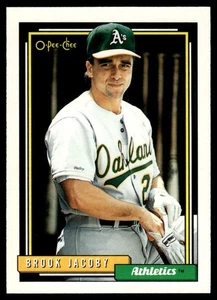 1992 O-Pee-Chee Brook Jacoby Oakland Athletics #606 - Picture 1 of 2