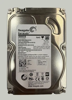 Seagate BarraCuda ST3000DM001 3TB SATA 7200RPM  3.5" Internal Hard Drive HDD - Image 1 of 2