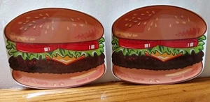 Platos de melamina para hamburguesa 2 piezas 8,5x7 lechuga tomate queso semilla bollo - Imagen 1 de 5