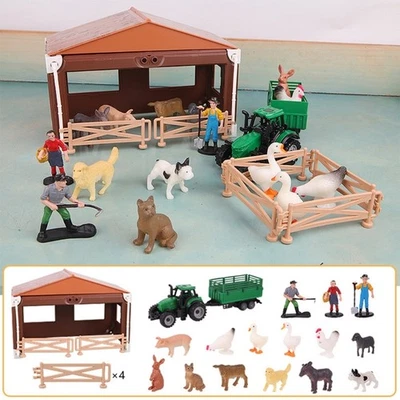 Imaginative Farm Building Set 21 Piece Plastic Livestock Decorative Scene Set - Image 1 of 4