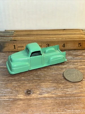 Tootsie Toy 1949 Ford F1 Pickup Truck Open Tailgate Diecast Metal Teal 3” Toy - Image 1 of 4