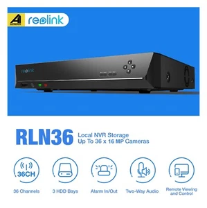 Reolink RLN36 16MP 36CH Home Security Camera CCTV System PoE NVR Video Record - Picture 1 of 7